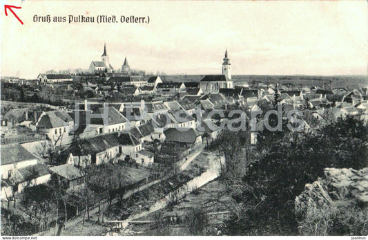 Gruss aus Pulkau - 2843 - old postcard - Austria - used - JH Postcards