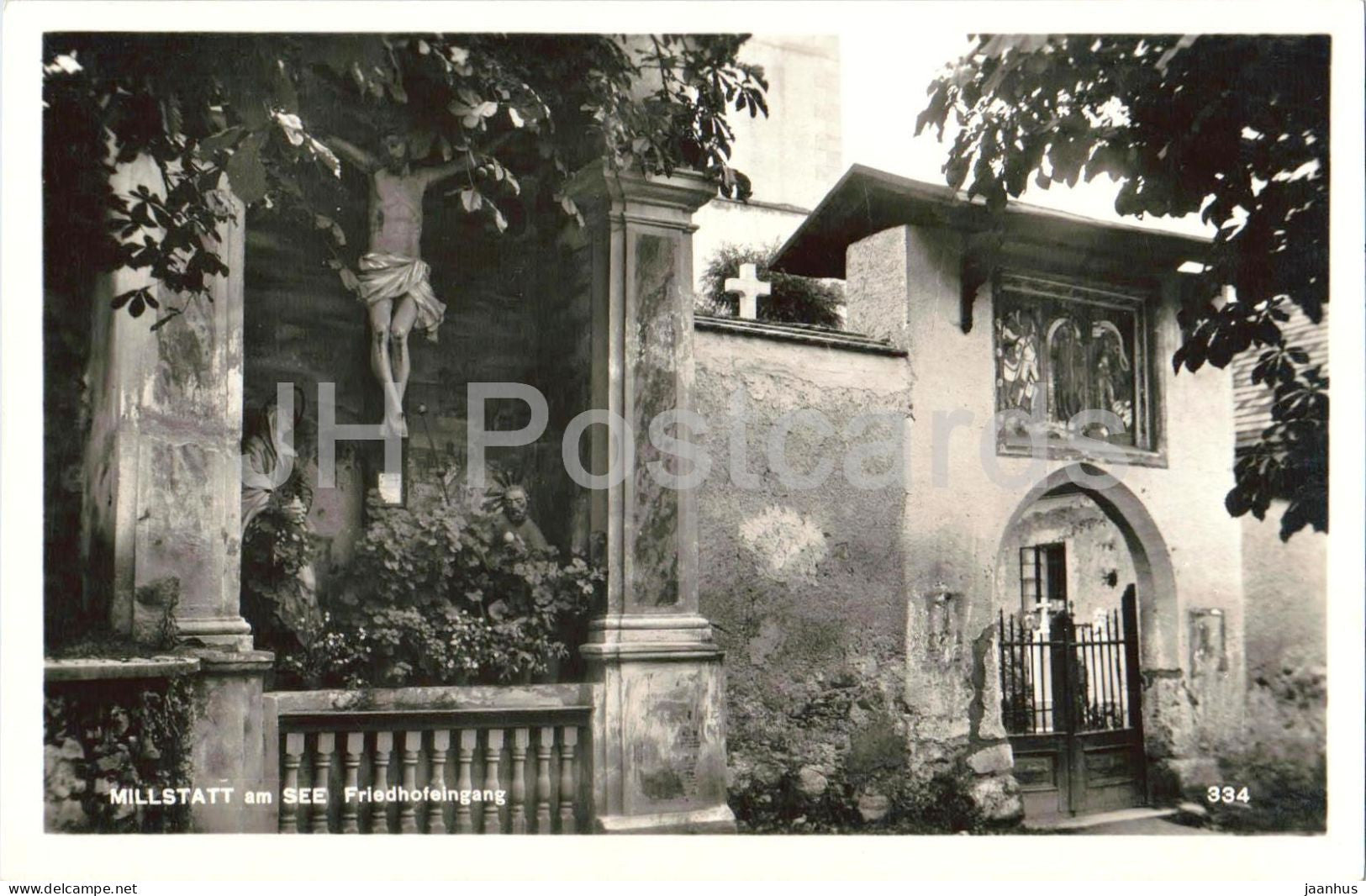 Millstatt am See - Friedhofeingang - cemetery - 334 - old postcard - 1927 - Austria - unused - JH Postcards