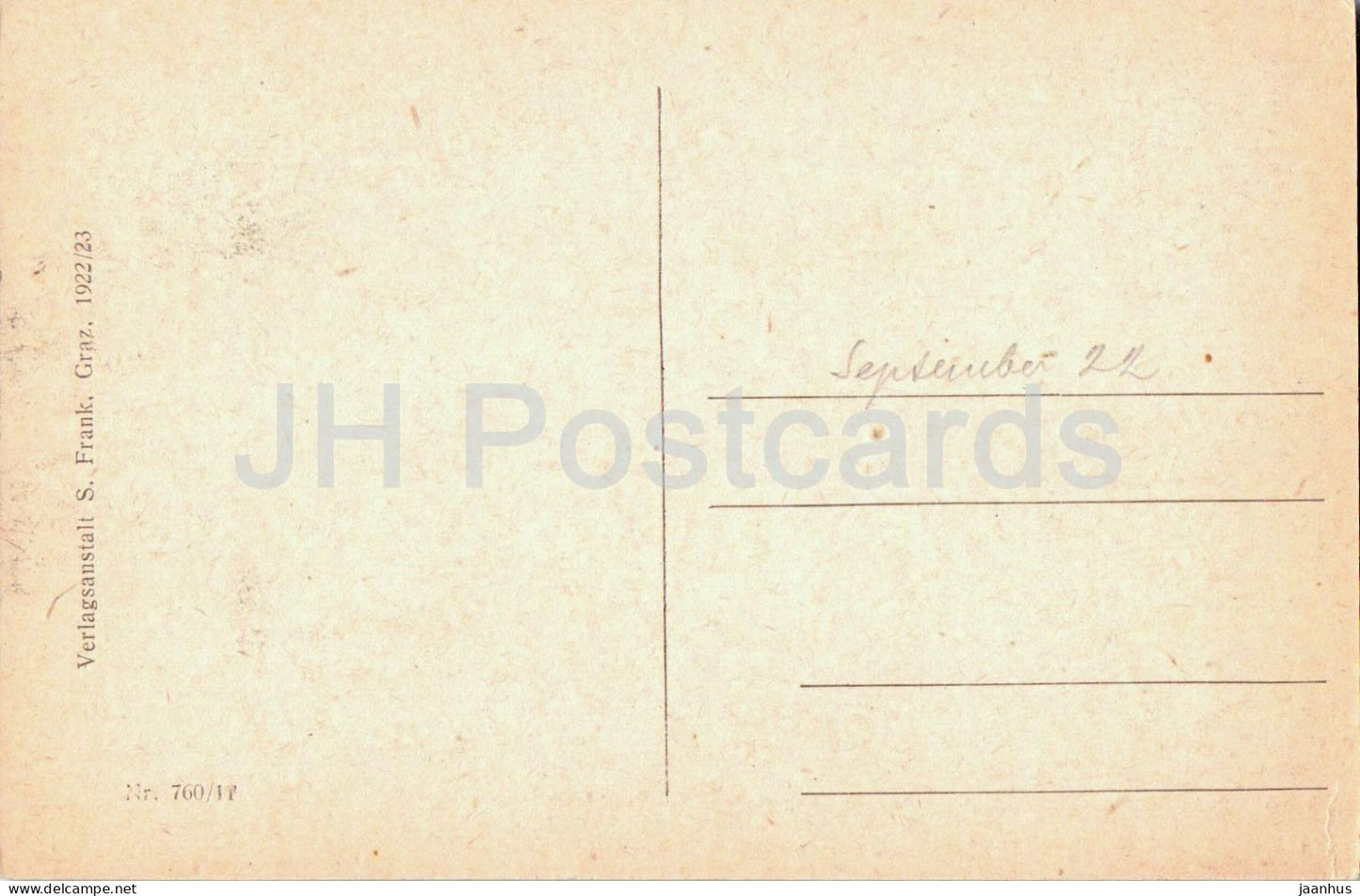 Bad Gastein 1083 m - Oberer Wasserfall - carte postale ancienne - 1922 - Autriche - utilisé 