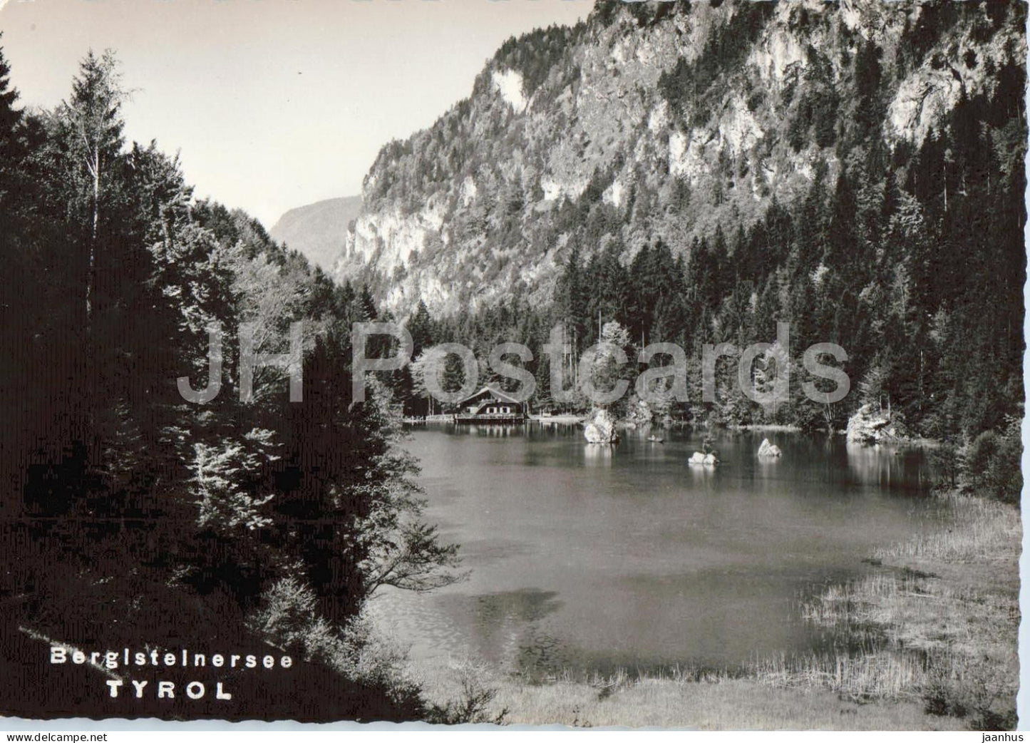 Berglsteinersee - Tyrol - Tirol - lake - forest - mountains - alpine landscape - 76343 - old postcard - Austria - used - JH Postcards