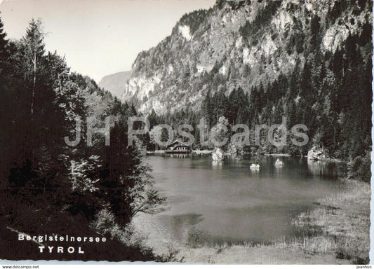 Berglsteinersee - Tyrol - Tirol - lake - forest - mountains - alpine landscape - 76343 - old postcard - Austria - used - JH Postcards