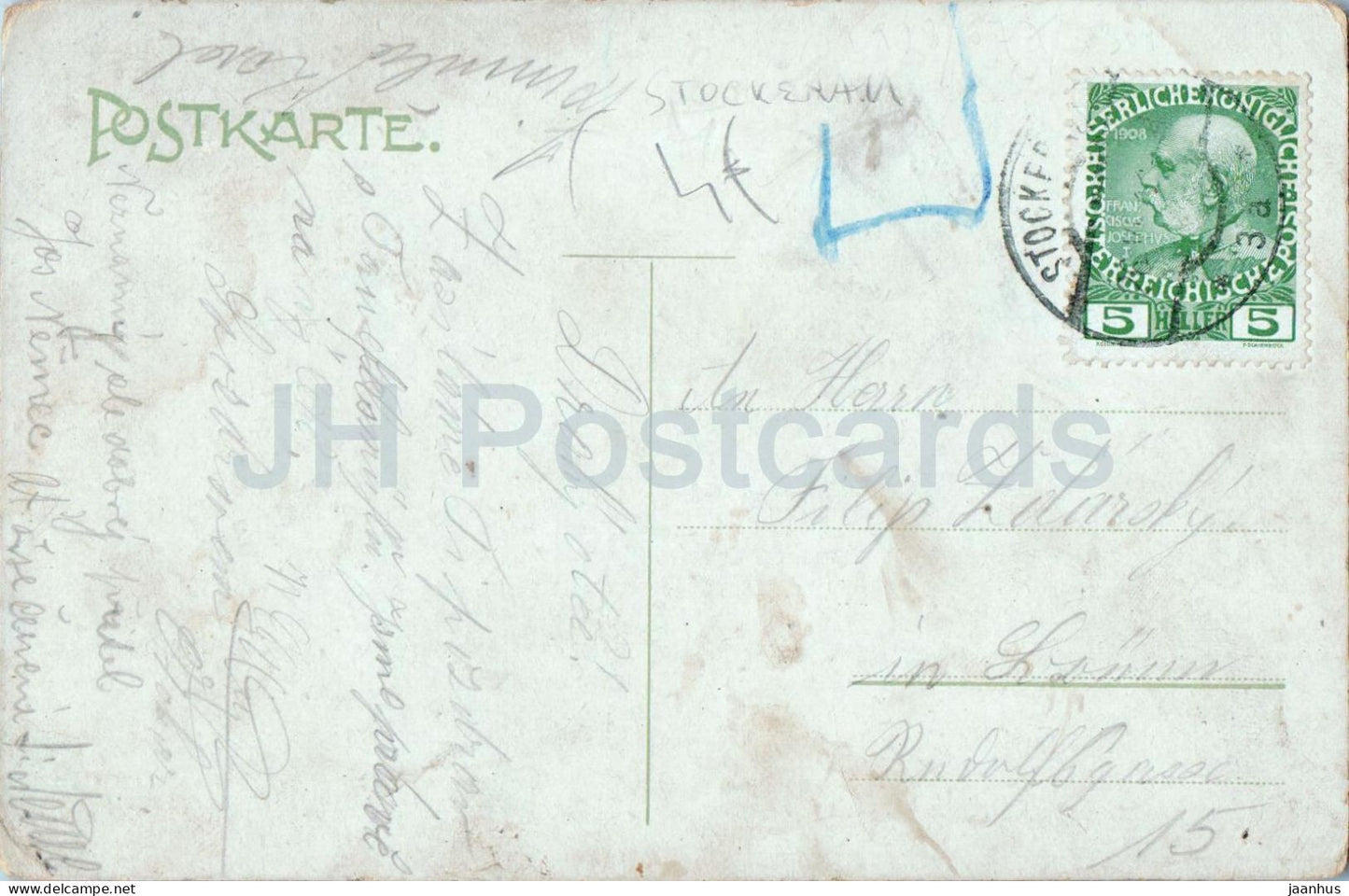 Gasthaus zur Teufelsmuhle des J. Schuldeis Leitzersbrunn - bateau - N° 9979 - carte postale ancienne - Autriche - d'occasion 