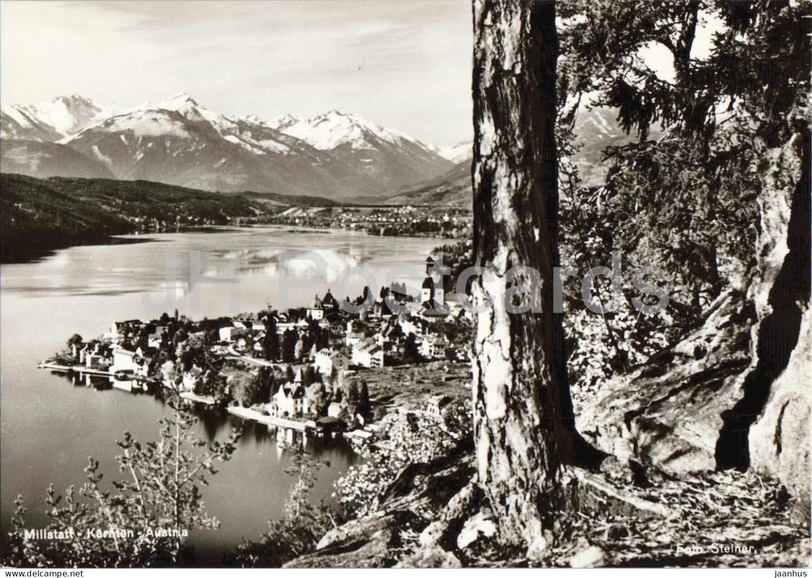 Millstatt - Karnten - village - lake - mountain panorama - 29 - old postcard - Austria - unused - JH Postcards
