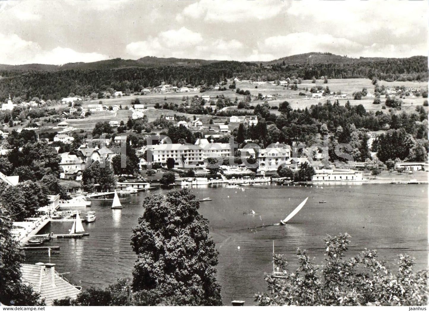 Kurort Velden am Worthersee - Karnten - lake view - boats - resort town - 5141 - 1966 - Austria - used - JH Postcards