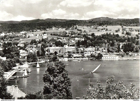 Kurort Velden am Worthersee - Karnten - lake view - boats - resort town - 5141 - 1966 - Austria - used - JH Postcards
