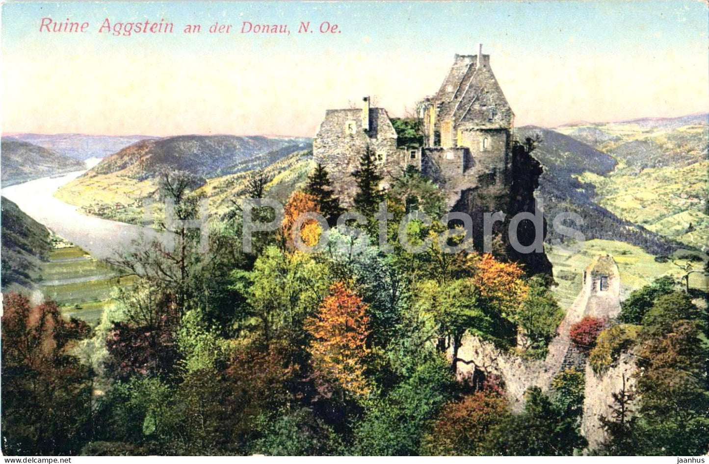Ruine Aggstein an der Donau - castle ruins - 17317 - old postcard - 1910s - Austria - unused - JH Postcards