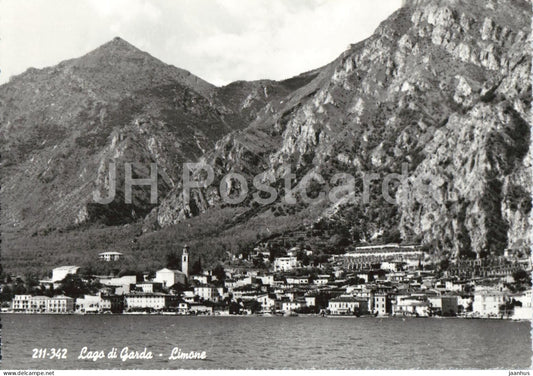 Lago di Garda - Limone - lake - village - mountain panorama - 211-34 - 1961 - Italy - used - JH Postcards