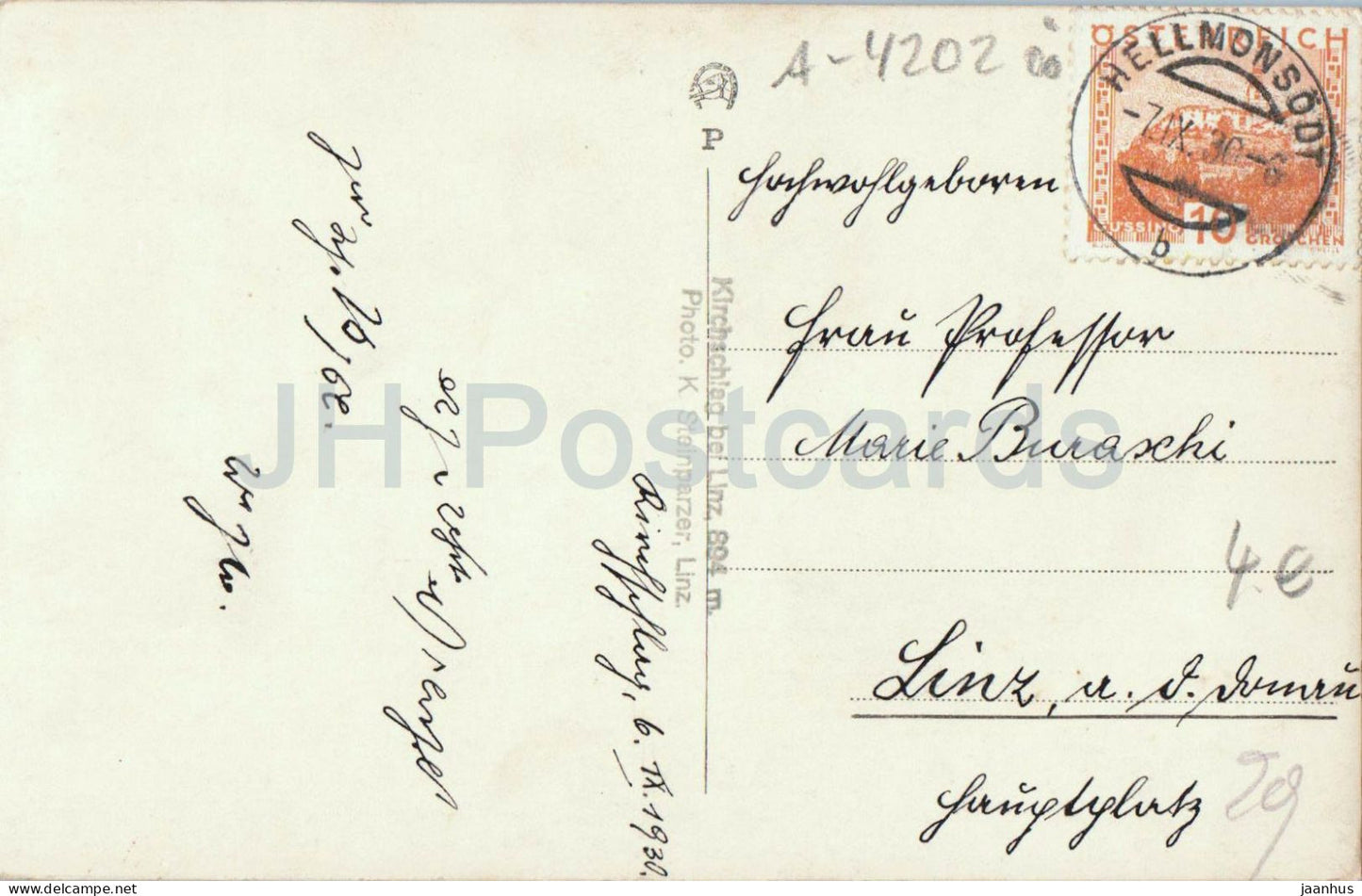 Kirschlag bei Linz - carte postale photo - carte postale ancienne - 1930 - Autriche - utilisé 