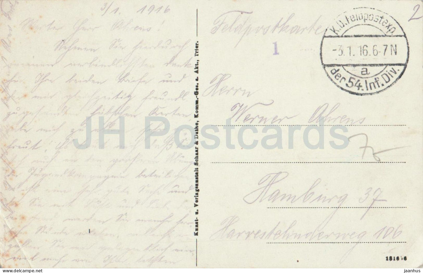 Blerancourt - Rathaus mit Marktplatz - Town Hall with Market Square - WWI - Feldpost old postcard - 1916 - France - used