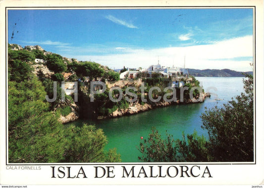 Cala Fornells Island of Mallorca - rocky bay - turquoise sea - M 90 - Spain - used - JH Postcards