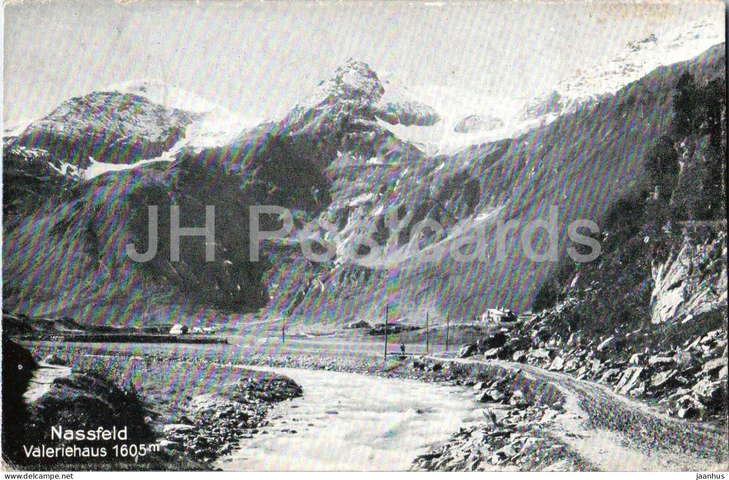 Nassfeld - Valeriehaus 1605 m - mountains - glacier view - No. 664 - old postcard - 1926 - Austria - used - JH Postcards
