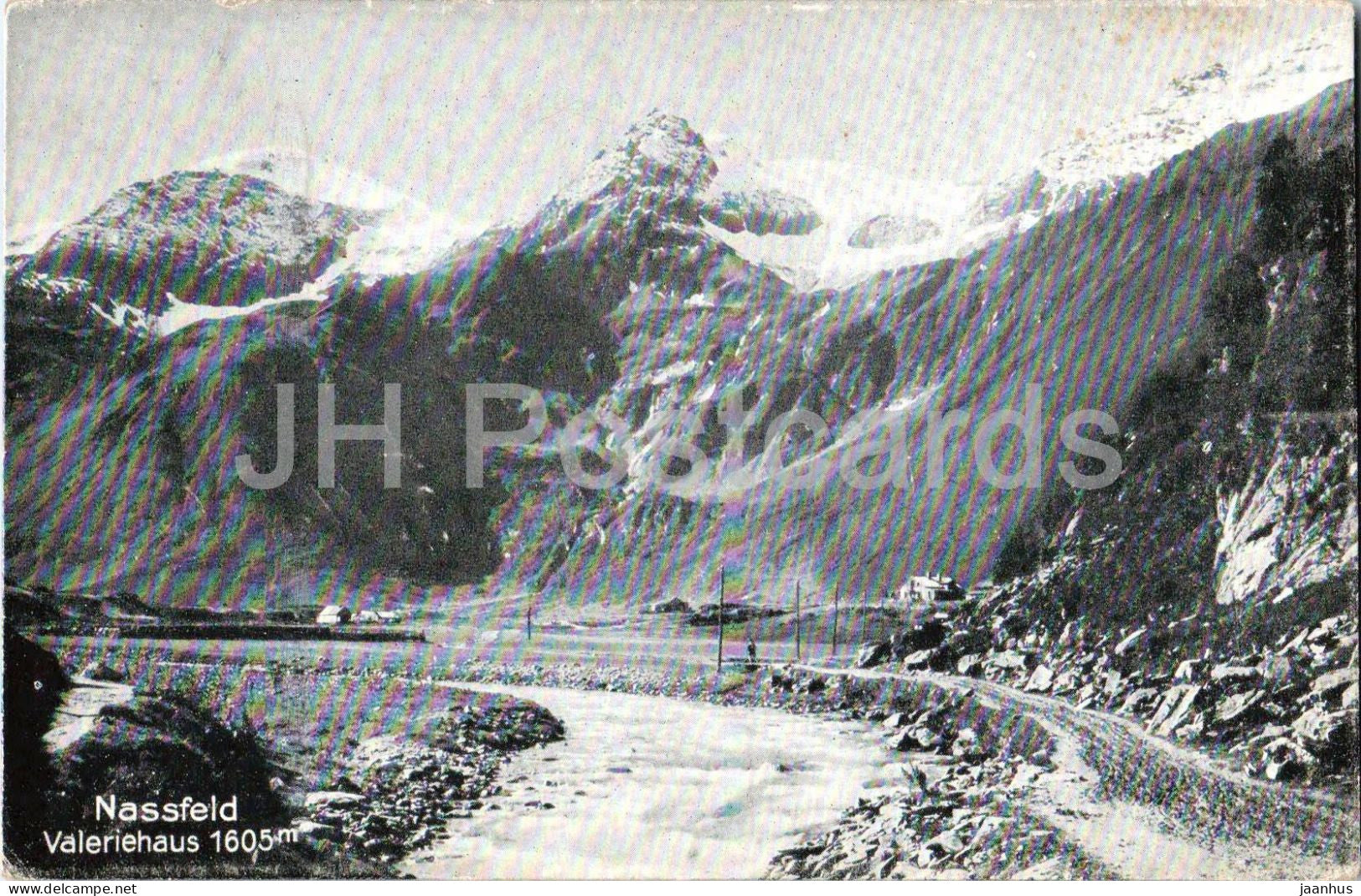 Nassfeld - Valeriehaus 1605 m - mountains - glacier view - No. 664 - old postcard - 1926 - Austria - used - JH Postcards