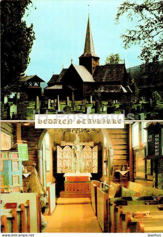 Hedalen Stavkirke - Valdres - church - 9774 - Norway - unused - JH Postcards