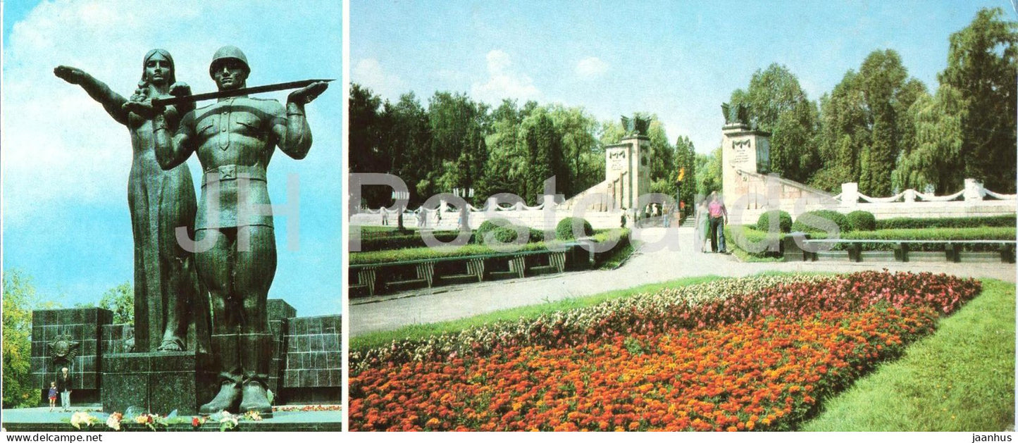 Lviv - Monument of Glory of the Soviet Army - Main Entrance to the Hill of Glory - 1985 - USSR Ukraine - unused - JH Postcards