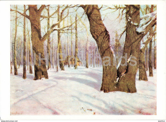 painting by Konstantin Kryzhitsky - A Breath of Spring - Russian art - 1965 - Russia USSR - unused - JH Postcards