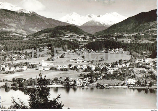 Seeboden am Millstattersee Karnten - town view - lake - mountains - old postcard - Austria - unused - JH Postcards