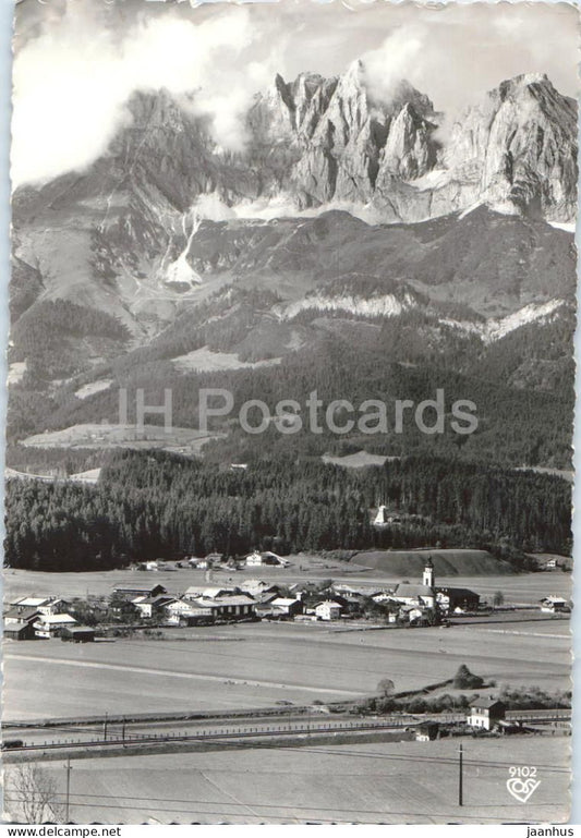 Luftkurort Oberndorf bei Kitzbuhel - Tirol - mit Wildem Kaiser - 9102 - old postcard - 1953 - Austria - used - JH Postcards