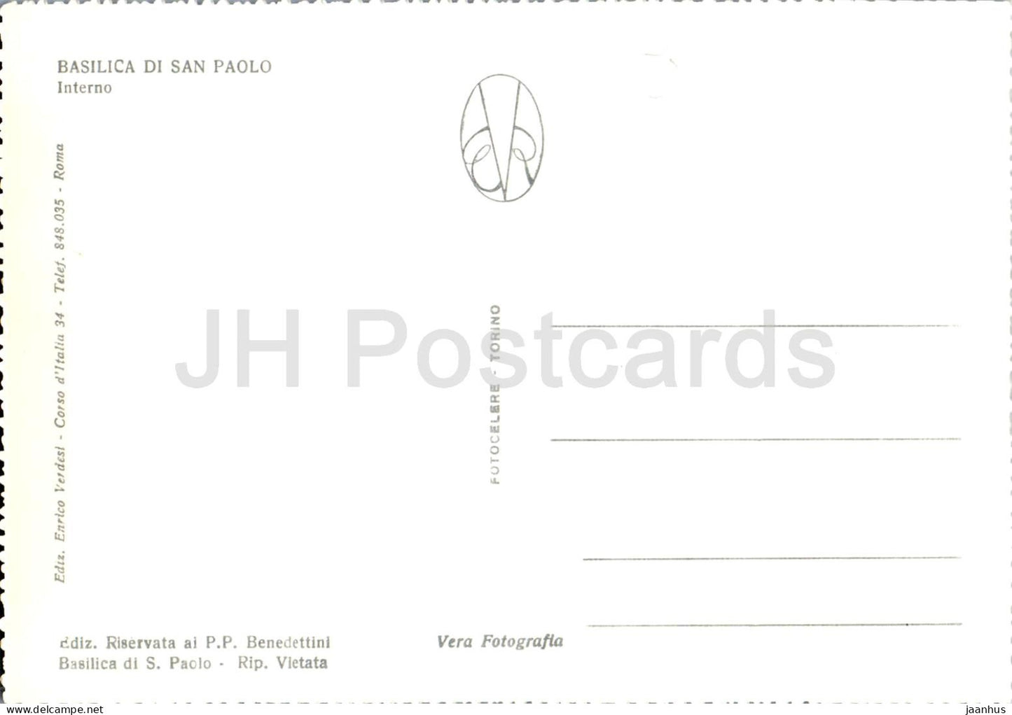 Rom - Rom - Vatikan - Petersdom - Innenansicht - Interieur - 1 - alte Postkarte - Italien - unbenutzt