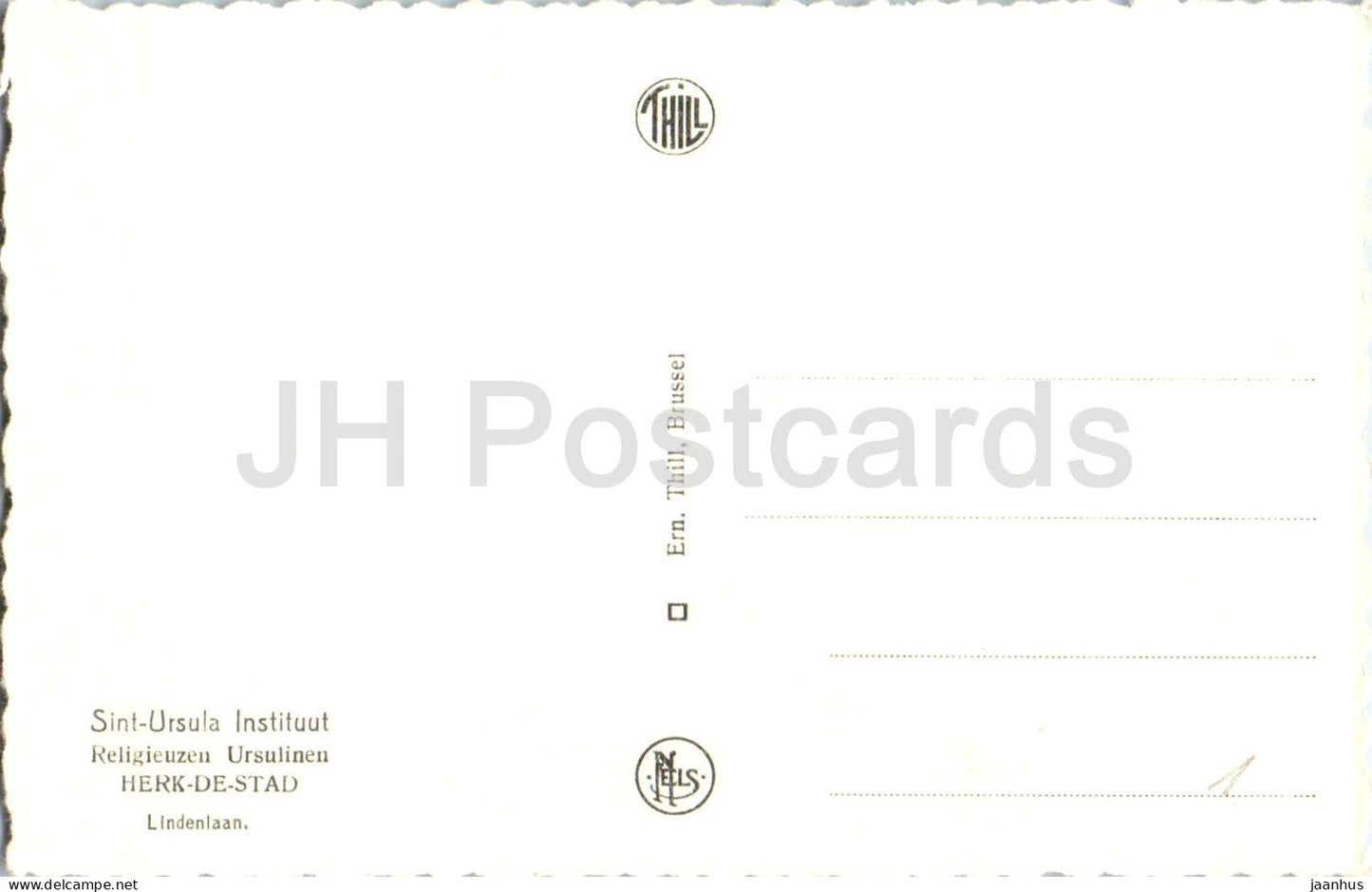 Herk-de-Stad Lindenlaan - Sint-Ursula Instituut - Religieuzen Ursulinen - allée de jardin - carte postale ancienne - Belgique - inutilisée 