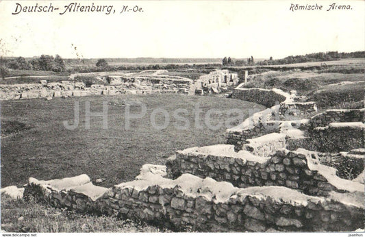 Deutsch Altenburg - Romische Arena - Roman arena - Carnutum - ancient world - old postcard - 1910 - Austria - used - JH Postcards