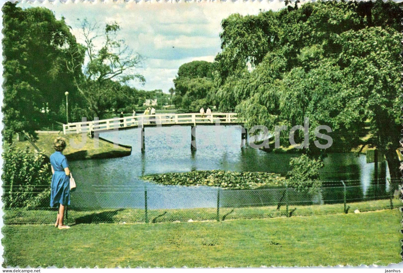 Heerlen - Vijver te Meezenbroek - Pond at Meezenbroek - park - bridge - 641 - Netherlands - unused - JH Postcards