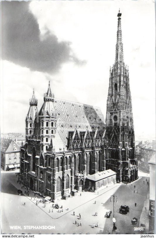 Wien - Vienna - Stephansdom - cathedral - gothic architecture - 28931 - old postcard - Austria - unused - JH Postcards