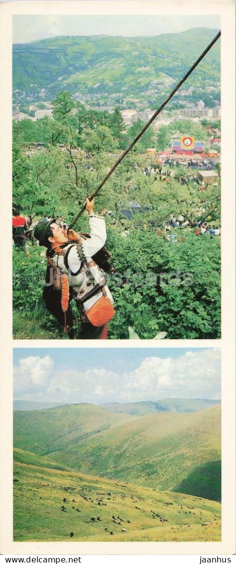 breeders festival - Rakhiv - Rakhov - folk costumes - Transcarpathia - Zakarpatie - 1983 - USSR Ukraine - unused - JH Postcards