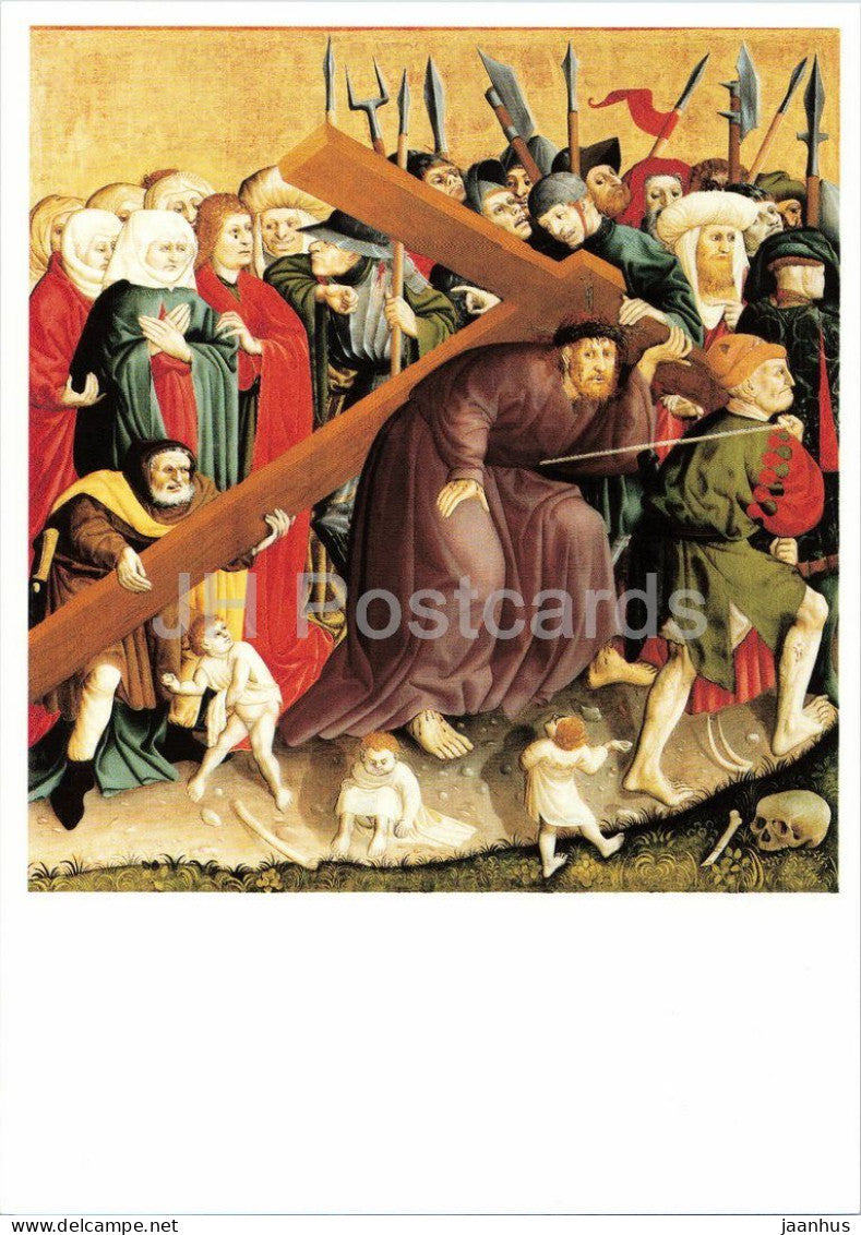 painting by Hans Multscher - Christ Carrying the Cross - Die Kreuztragung - German art - Germany - unused - JH Postcards
