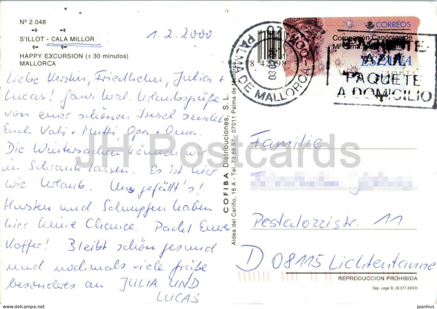 Sillot Cala Millor Fröhlicher Ausflug Mallorca - Bimmelbahn Cala Moreya Strand - 2048 - 2000 - Spanien - gebraucht