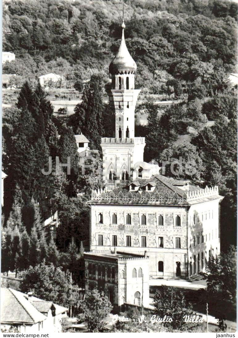 Orta - S. Giulio - Villa - historic building - architecture - town view - 6701 - old postcard - Italy - unused - JH Postcards