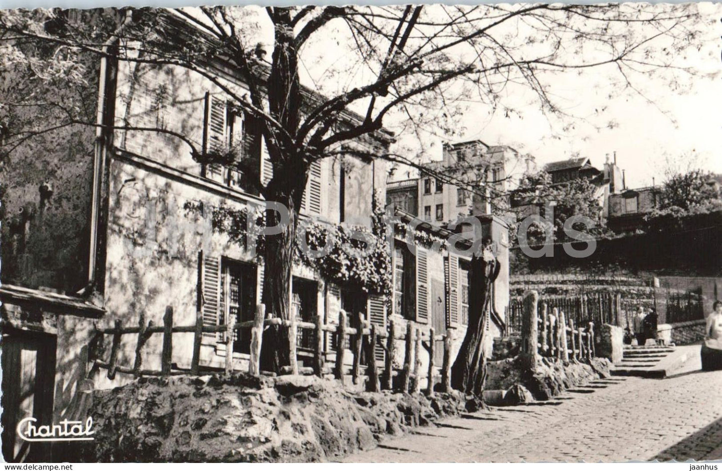Paris - Le Lapin Agile et les Vignes de Montmartre - The Agile Rabbit - street - 93 - old postcard - France - unused - JH Postcards