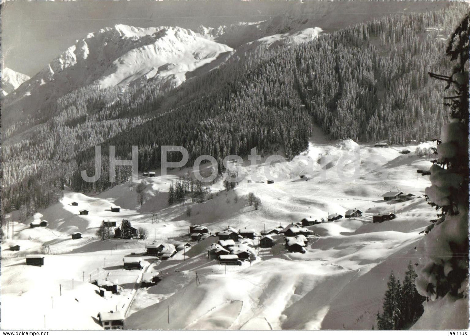 Klosters - Selfranga und Selfranga Skilift - village - mountains - Alps - Switzerland - used - JH Postcards
