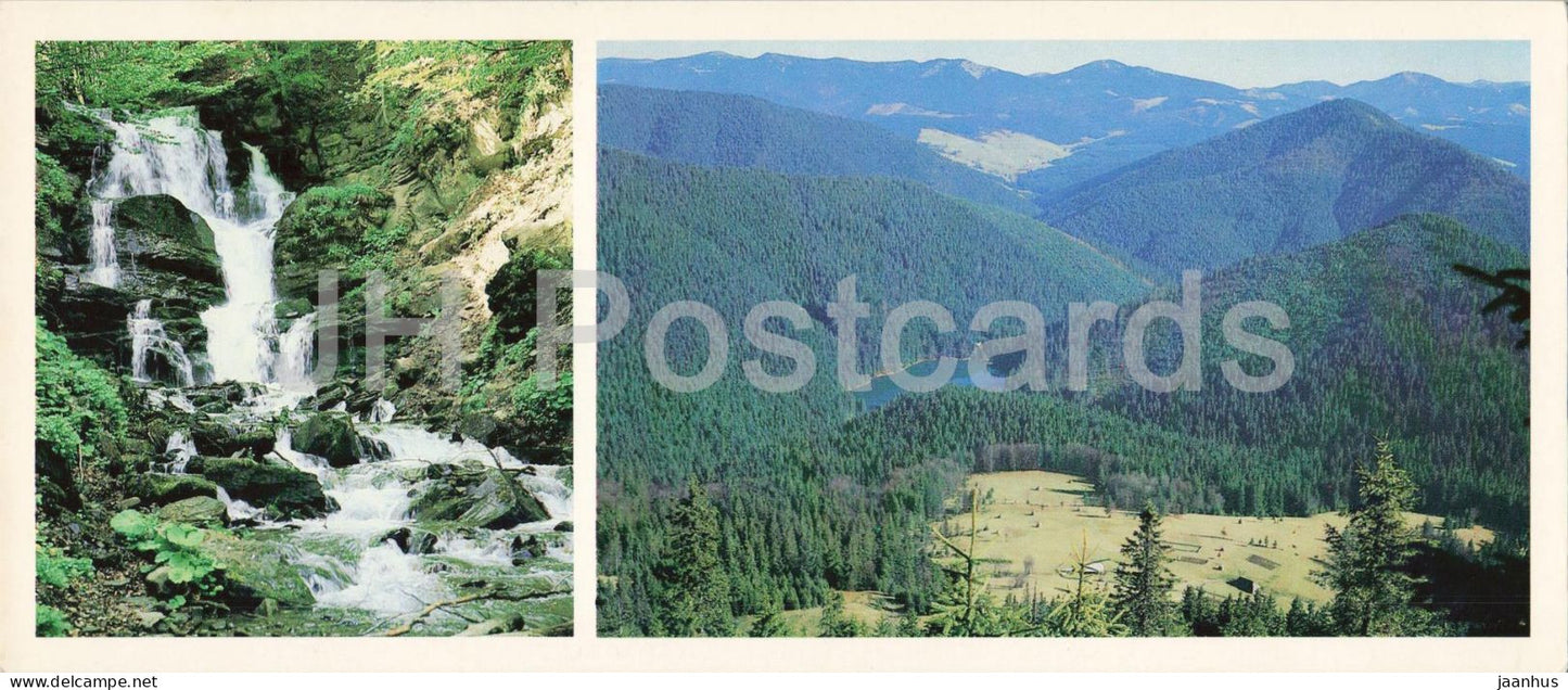 Shypit Waterfall - Synevyr Lake - Transcarpathia - Zakarpatie - 1983 - USSR Ukraine - unused - JH Postcards