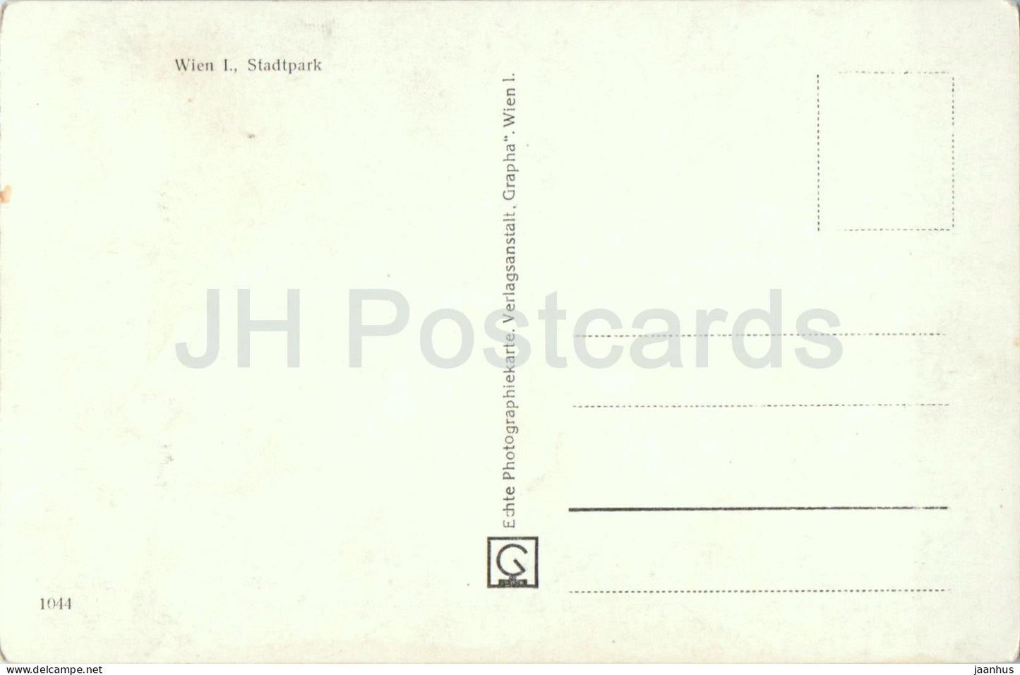 Wien - Vienna - Stadtpark - people walking - old postcard - 1930s - Austria - used