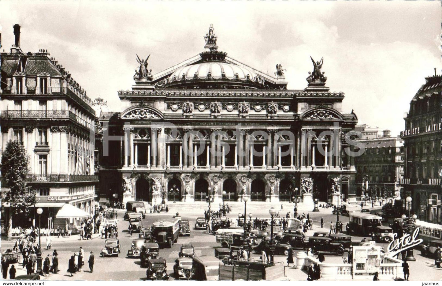 Paris - La Place de l'Opera Place of the Opera - Opera square theatre car - 241 - old postcard - 1949 - France - used - JH Postcards