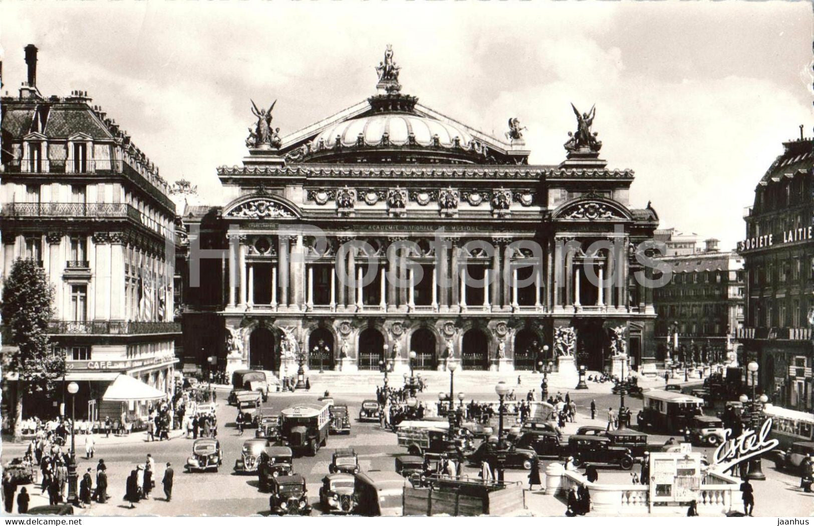 Paris - La Place de l'Opera Place of the Opera - Opera square theatre car - 241 - old postcard - 1949 - France - used - JH Postcards