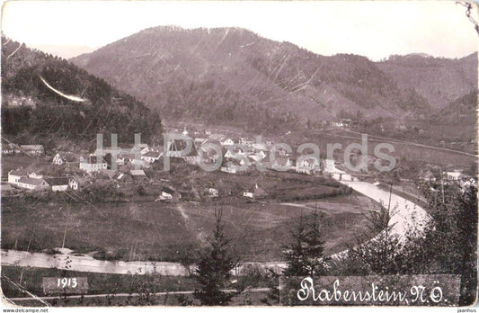 Rabenstein - village view with Pielach river and mountains - old postcard - 1913 - Austria - used - JH Postcards