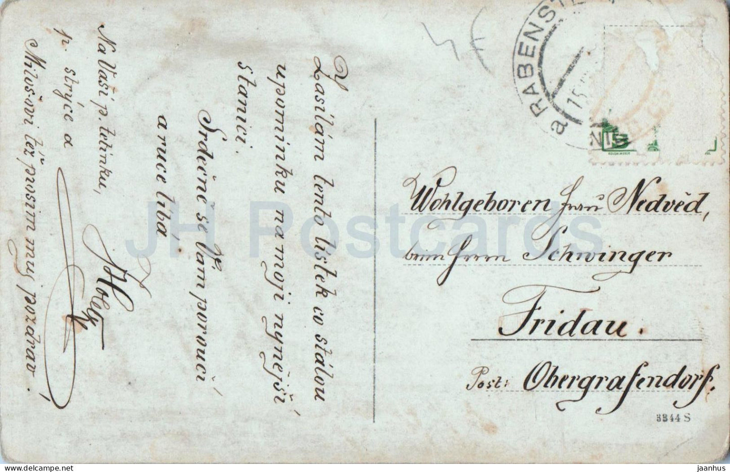 Rabenstein - village view with Pielach river and mountains - old postcard - 1913 - Austria - used