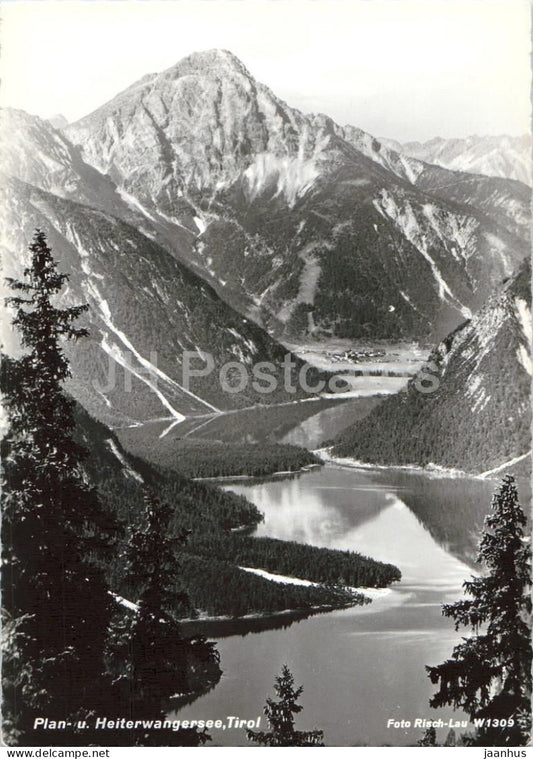Plan u. Heiterwangersee - Tirol - mountain lakes - alpine panorama - mountains 1309 - old postcard - Austria - unused - JH Postcards