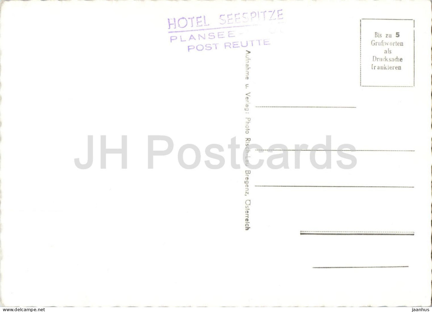 Plan u. Heiterwangersee - Tirol - Bergseen - Alpenpanorama - Berge 1309 - alte Postkarte - Österreich - unbenutzt 