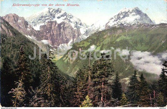 Kellerwandgruppe von der oberen Missoria - 2294 - old postcard - 1911 - Austria - unused - JH Postcards