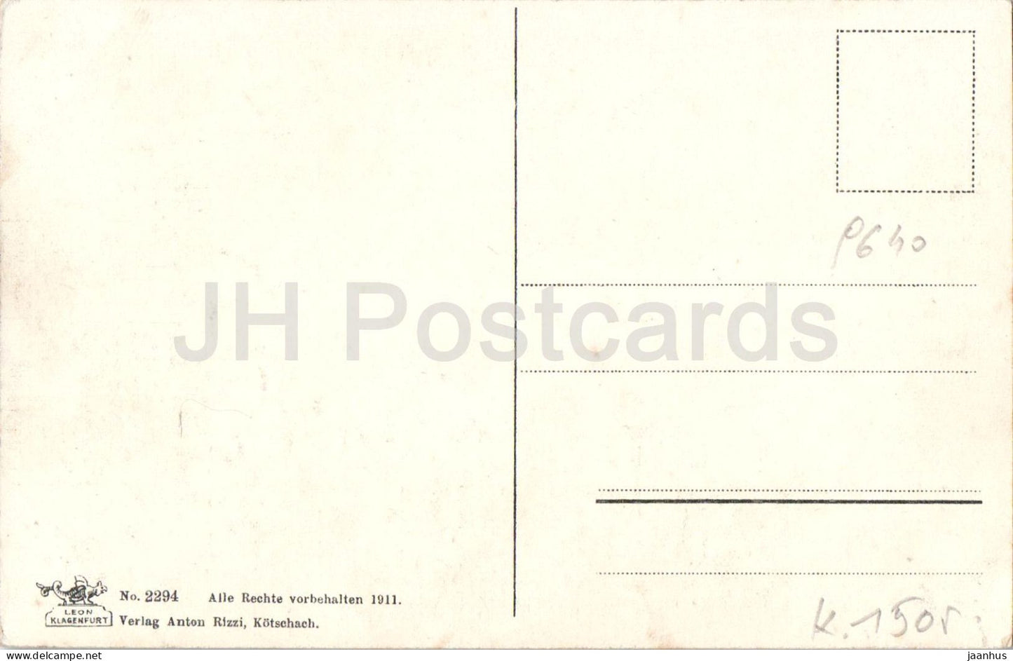 Kellerwandgruppe von der oberen Missoria - 2294 - carte postale ancienne - 1911 - Autriche - inutilisé 