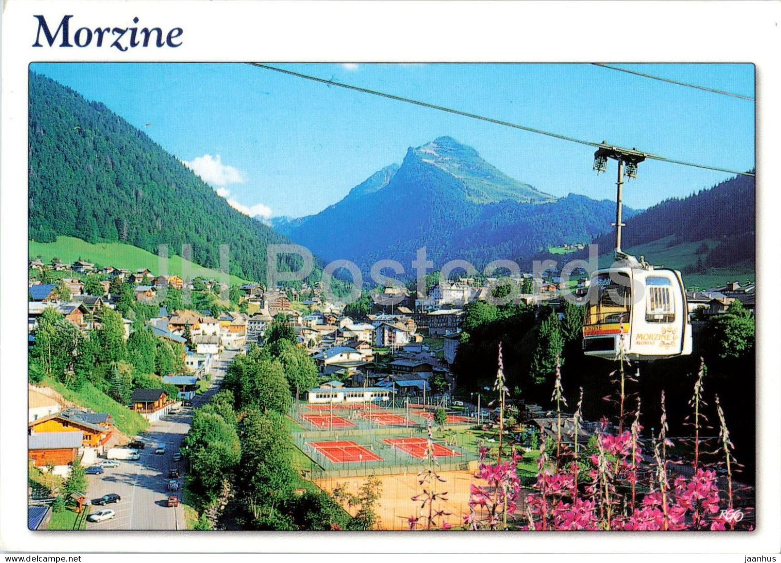 Le Haut Chablais - Morzine - Le Parc des sports, le centre de la station - cable car - 2005 - France - used - JH Postcards