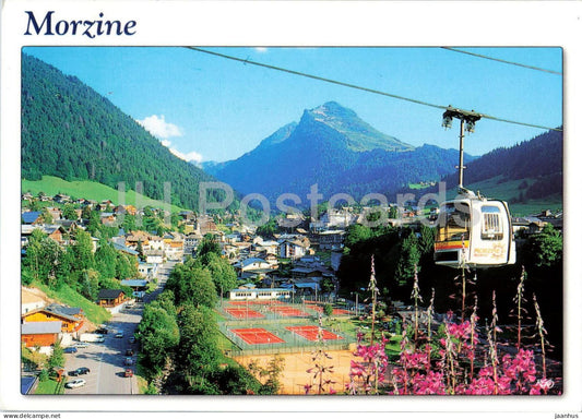 Le Haut Chablais - Morzine - Le Parc des sports, le centre de la station - cable car - 2005 - France - used - JH Postcards