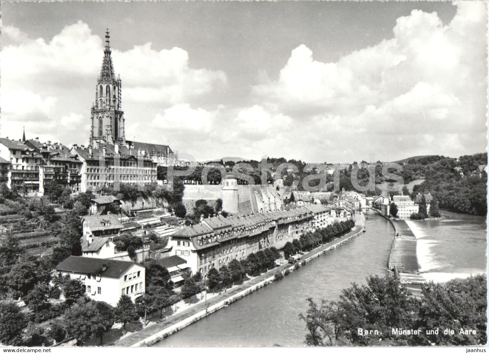 Berne - Bern - La Cathedrale et l’Aar - Cathedral - river - 7451 - 1962 - Switzerland - used - JH Postcards