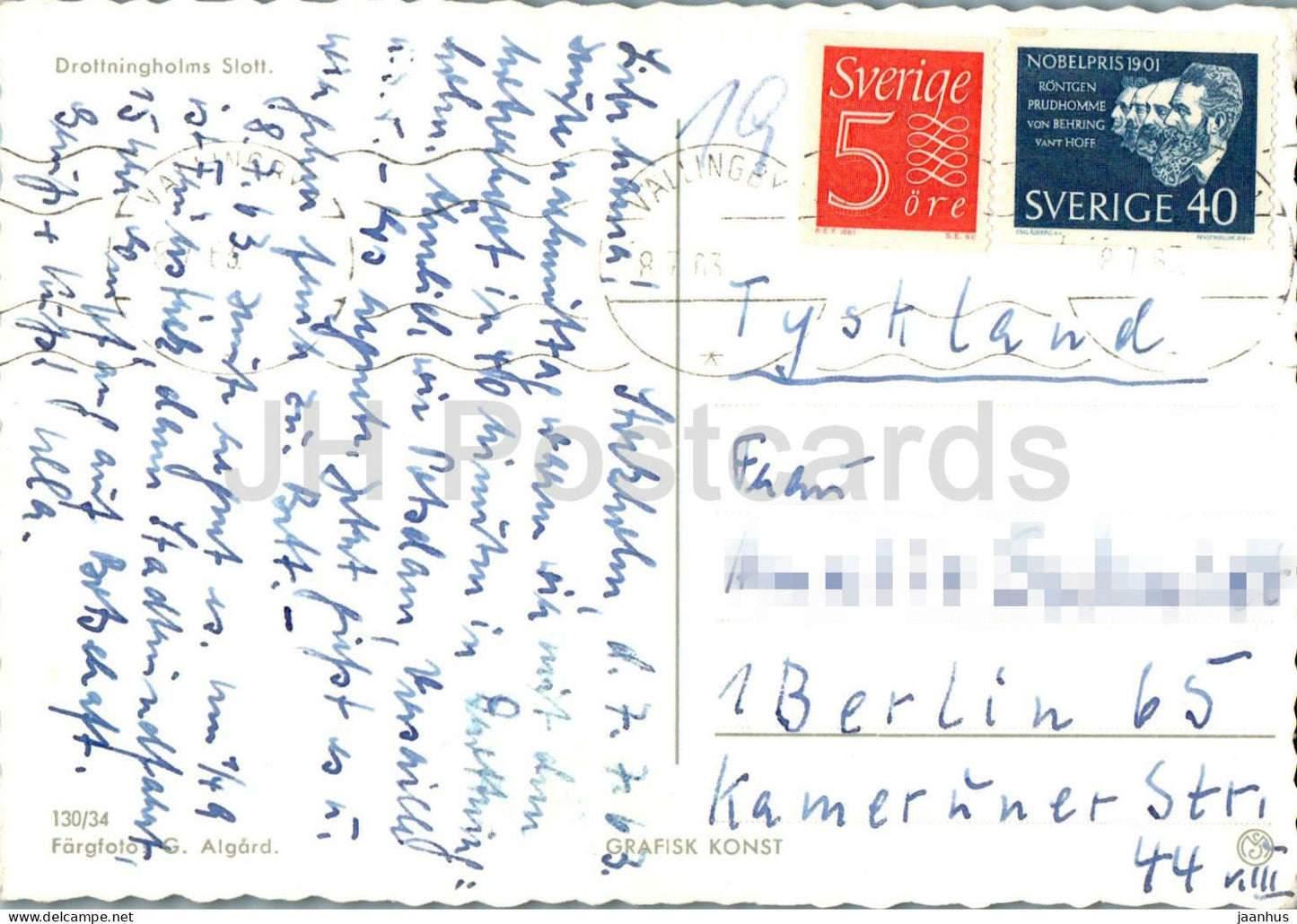 Drottningholms Slott - Schloss - 130/34 - 1963 - Schweden - gebraucht 
