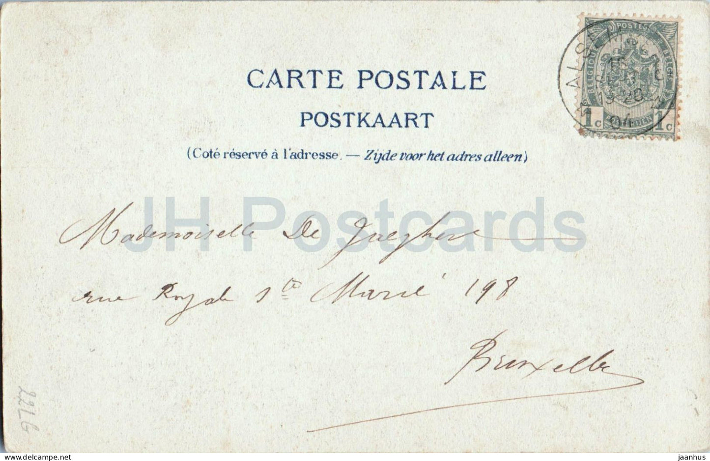 Alsemberg - Chemin creux - Sentier forestier - Carte postale ancienne - 1904 - Belgique - Occasion 
