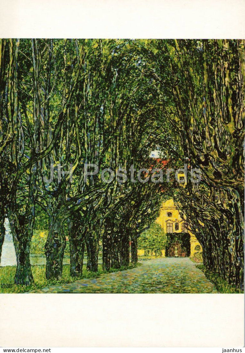 painting by Gustav Klimt - Avenue in the Park of Schloss Kammer - Allee im Park - Austrian art - 424 - Austria - used - JH Postcards