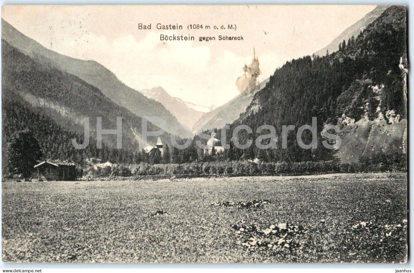 Bad Gastein 1084 m - Bockstein gegen Schareck - No. 31 - old postcard - 1911 - Austria - used - JH Postcards