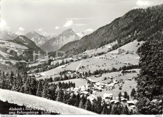 Alpbach i. Tirol 973 m - geg. Rofangebirge - village - alpine mountains - 2699 - old postcard - Austria - unused - JH Postcards